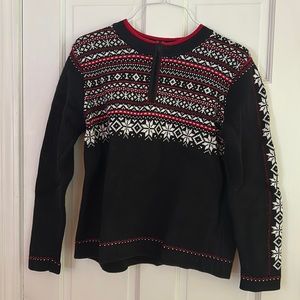 Hannah Anderson sweater, ladies Lg, long sleeve, black red white
